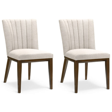 Elmwood Beige Fabric Dining Chair (Set Of 2) from Ashcroft Furniture - Luna Furniture