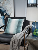 Elonwich Teal/White Pillow from Ashley Furniture - Luna Furniture