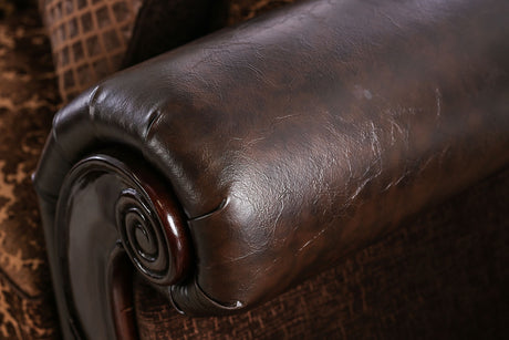 Elpis Brown/Espresso Sofa from Furniture of America - Luna Furniture