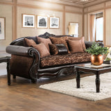 Elpis Brown/Espresso Sofa from Furniture of America - Luna Furniture