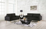 Elverum Black Loveseat from Furniture of America - Luna Furniture