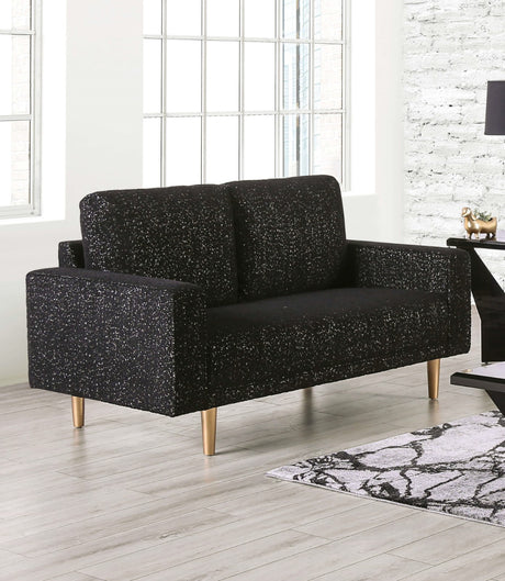 Elverum Black Loveseat from Furniture of America - Luna Furniture