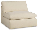 Elyza Linen 3-Piece Sectional with Ottoman from Ashley - Luna Furniture