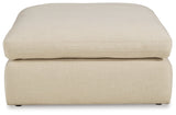 Elyza Linen 3-Piece Sectional with Ottoman from Ashley - Luna Furniture