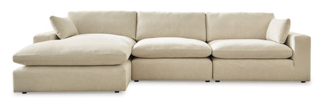 Elyza Linen 3-Piece Sectional with Ottoman from Ashley - Luna Furniture