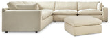 Elyza Linen 5-Piece Sectional with Ottoman from Ashley - Luna Furniture
