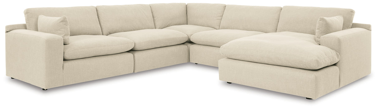 Elyza Linen 5-Piece Sectional with Ottoman from Ashley - Luna Furniture
