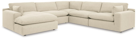 Elyza Linen 5-Piece Sectional with Ottoman from Ashley - Luna Furniture