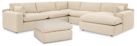 Elyza Linen 5-Piece Sectional with Ottoman from Ashley - Luna Furniture