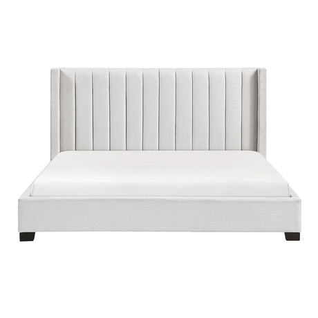 Emerson Beige Upholstered King Bed from Homelegance - Luna Furniture