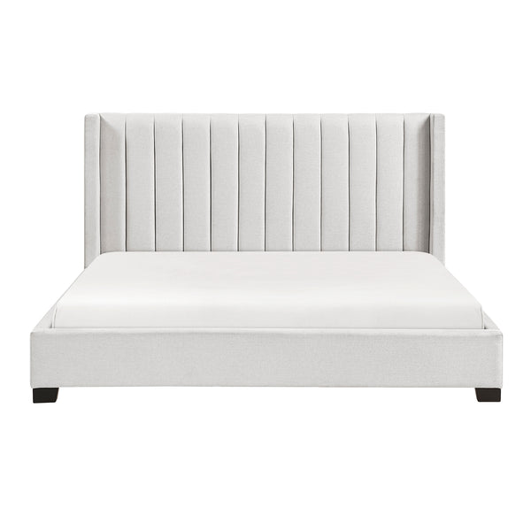 Emerson Beige Upholstered King Bed