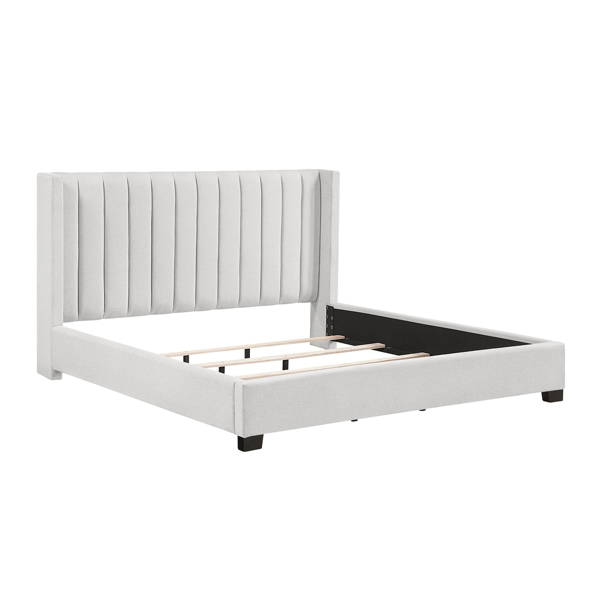 Emerson Beige Upholstered King Bed from Homelegance - Luna Furniture