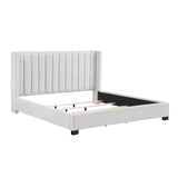 Emerson Beige Upholstered King Bed from Homelegance - Luna Furniture