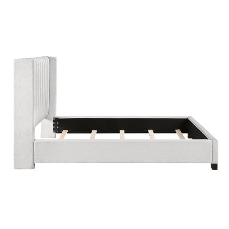 Emerson Beige Upholstered King Bed from Homelegance - Luna Furniture