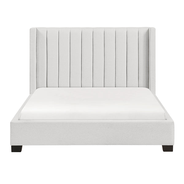 Emerson Beige Upholstered Queen Bed