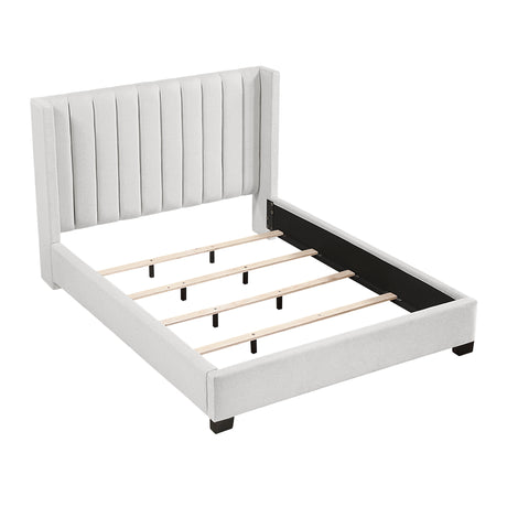 Emerson Beige Upholstered Queen Bed from Homelegance - Luna Furniture