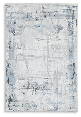 Emertonly Blue/White/Gray Medium Rug from Ashley - Luna Furniture