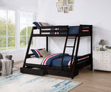 Emilee Black Twin/Full Bunk Bed from Furniture of America - Luna Furniture