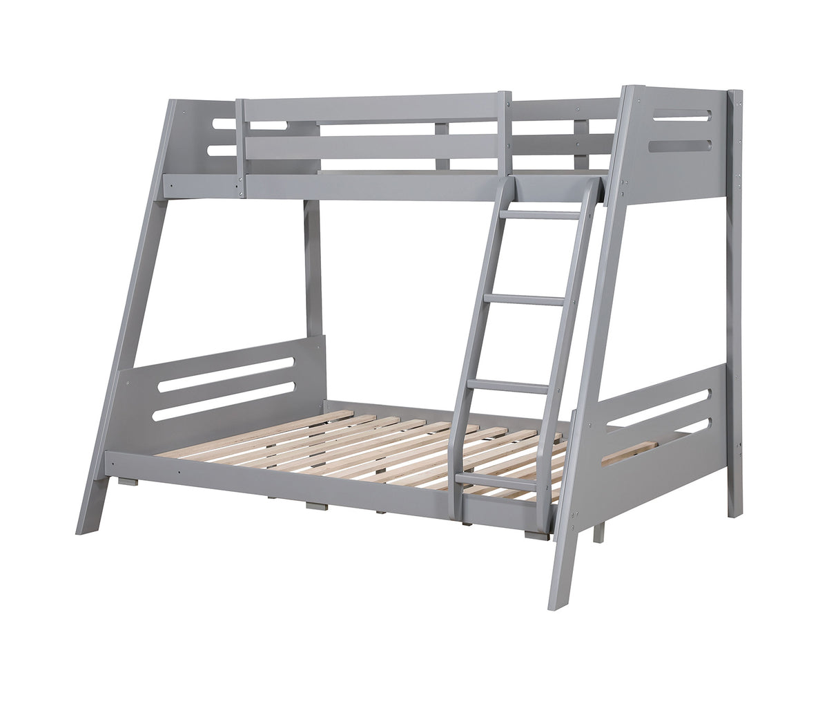 Emilee Gray Twin/Full Bunk Bed from Furniture of America - Luna Furniture
