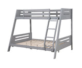 Emilee Gray Twin/Full Bunk Bed from Furniture of America - Luna Furniture