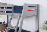 Emilee Gray Twin/Full Bunk Bed from Furniture of America - Luna Furniture