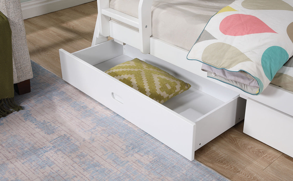 Emilee White Twin/Full Bunk Bed from Furniture of America - Luna Furniture