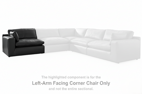 Emilia Black 7-Piece Leather Modular Sectional from Ashley - Luna Furniture