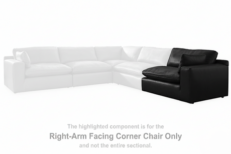 Emilia Black 7-Piece Leather Modular Sectional from Ashley - Luna Furniture