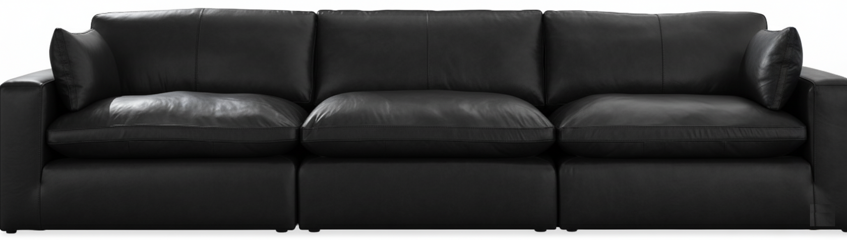 Emilia Black 3-Piece Leather Modular Sofa from Ashley - Luna Furniture