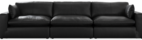 Emilia Black 3-Piece Leather Modular Sofa from Ashley - Luna Furniture
