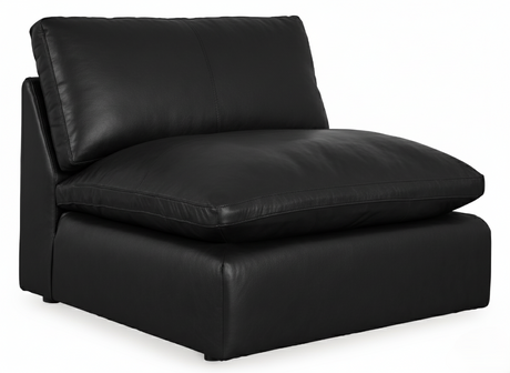 Emilia Black 7-Piece Leather Modular Sectional from Ashley - Luna Furniture