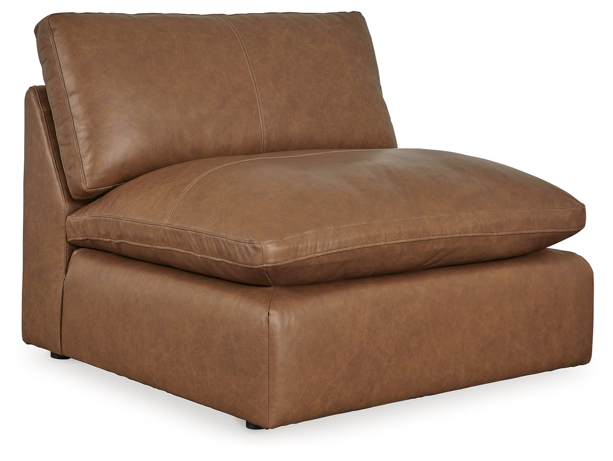 Emilia Caramel 3-Piece Sectional and 2 Ottomans from Ashley Furniture - Luna Furniture