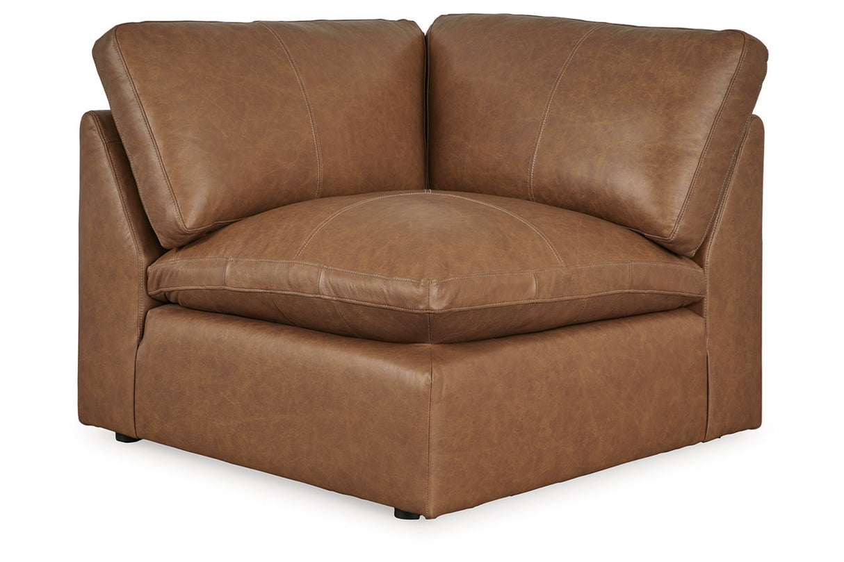 Emilia Caramel 5-Piece Sectional and Ottoman from Ashley - Luna Furniture