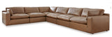 Emilia Caramel 6-Piece Sectional with Ottoman from Ashley - Luna Furniture