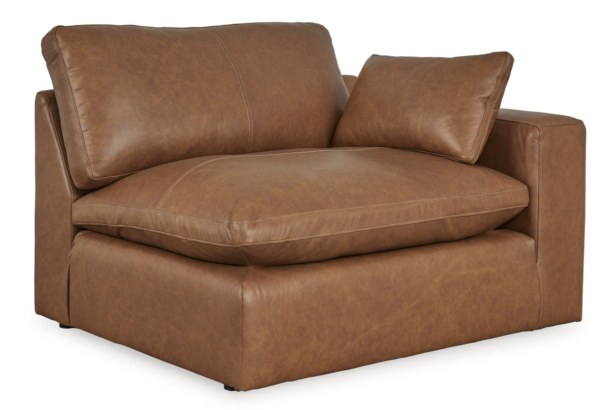 Emilia Caramel Leather 2-Piece Loveseat from Ashley - Luna Furniture