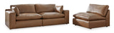Emilia Caramel Leather 3-Piece Sofa from Ashley - Luna Furniture