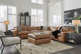 Emilia Caramel Leather 5-Piece Modular Sectional from Ashley - Luna Furniture