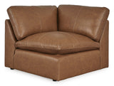 Emilia Caramel Leather 5-Piece Modular Sectional from Ashley - Luna Furniture