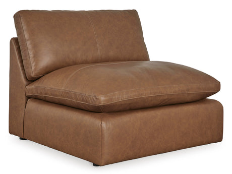 Emilia Caramel Leather 7-Piece Modular Sectional from Ashley - Luna Furniture