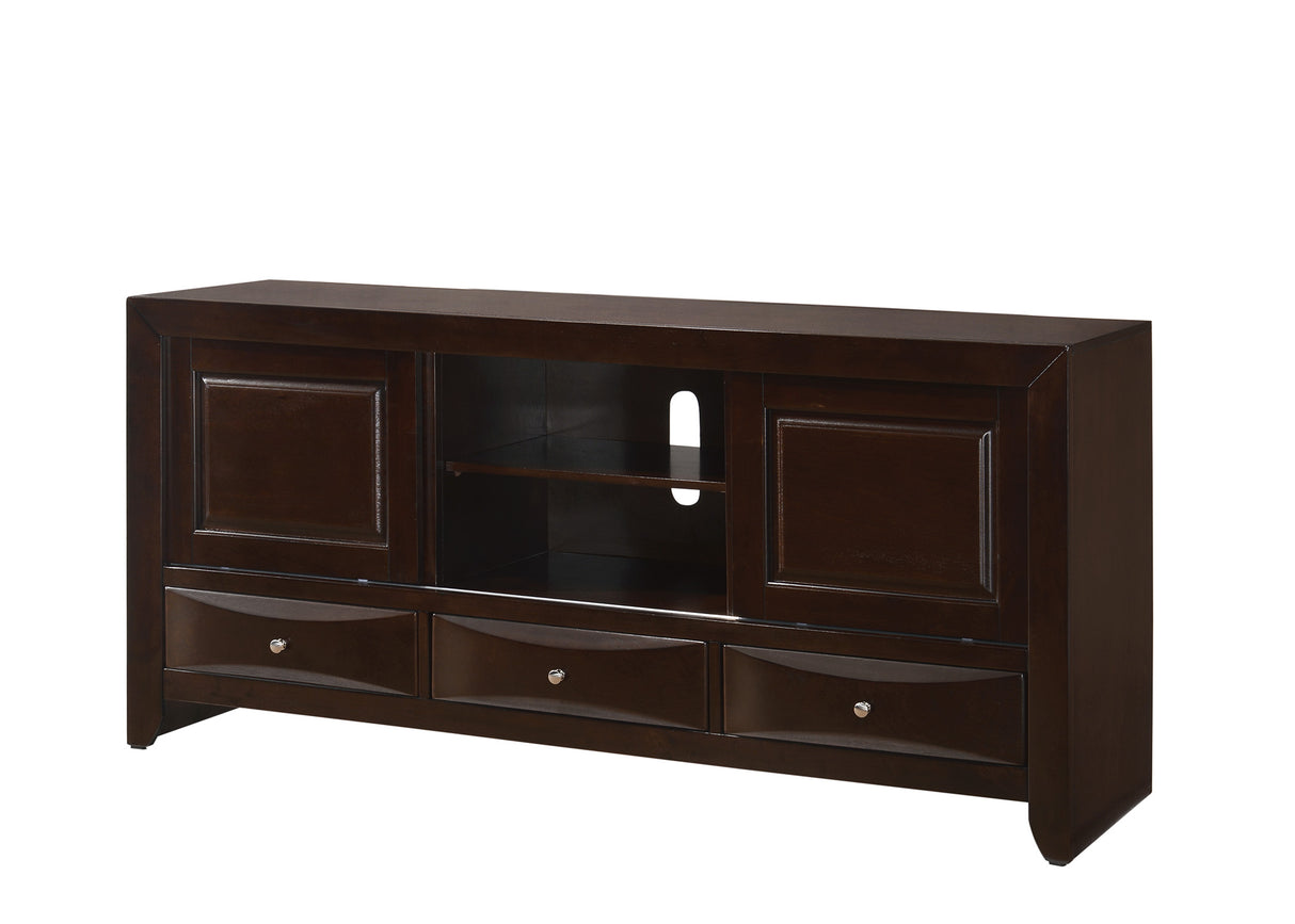 Emily Dark Cherry 68" TV Stand from Crown Mark - Luna Furniture
