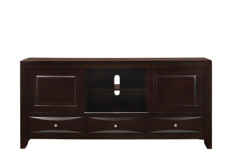 Emily Dark Cherry 68" TV Stand from Crown Mark - Luna Furniture