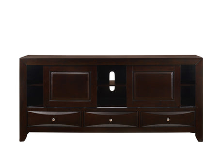 Emily Dark Cherry 68" TV Stand from Crown Mark - Luna Furniture
