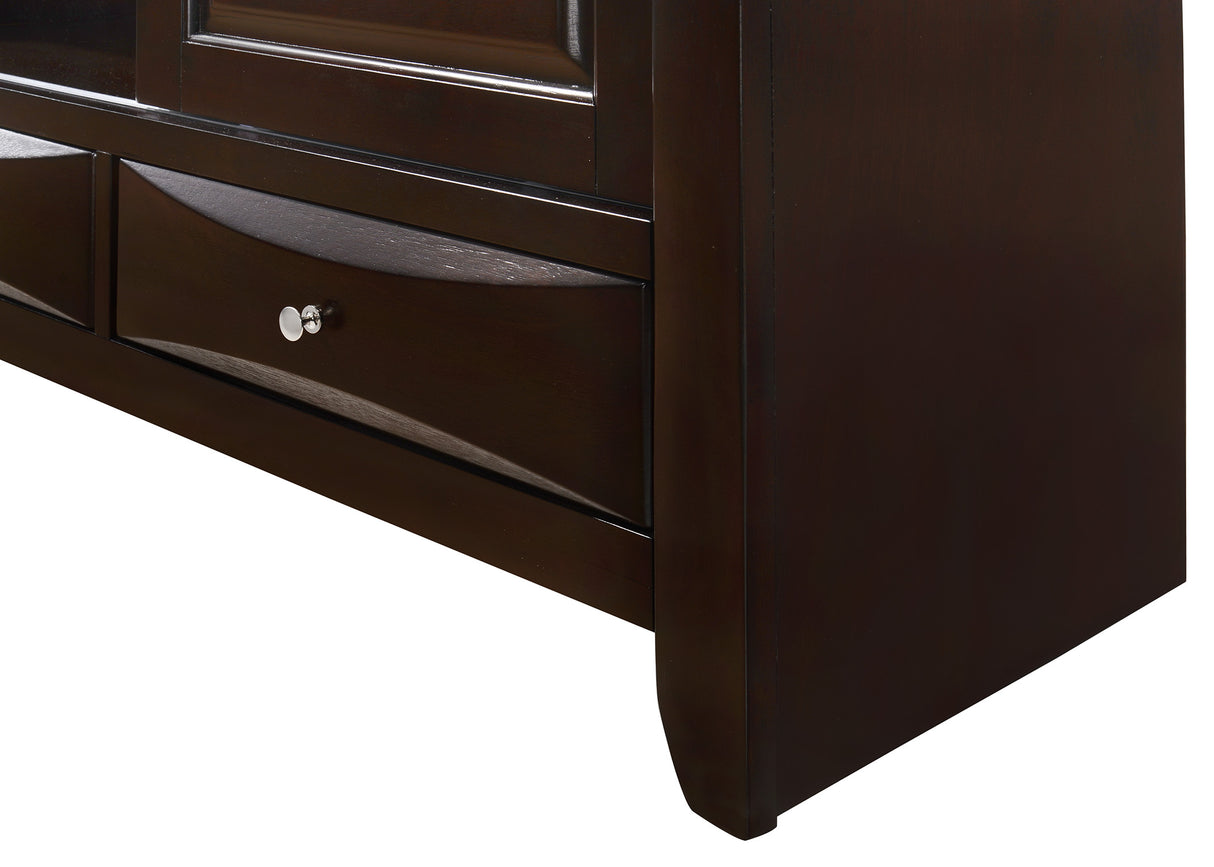 Emily Dark Cherry 68" TV Stand from Crown Mark - Luna Furniture