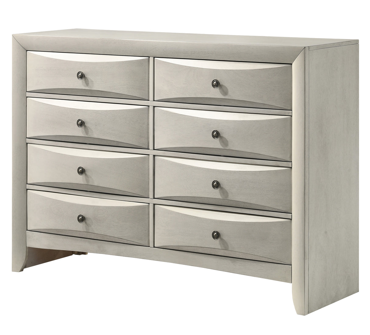 white dresser oak Crown Mark Emily White Dresser – Luna Furniture