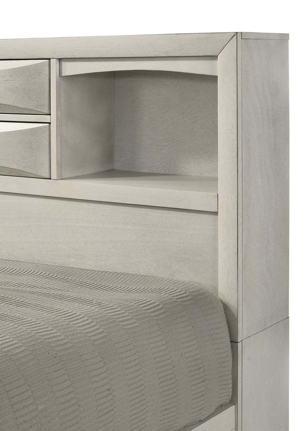 Emily White King Storage Platform Bed from Crown Mark - Luna Furniture