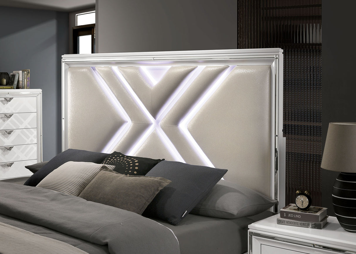 Emmeline White California King Bed from Furniture of America - Luna Furniture