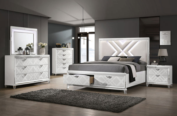 Emmeline White California King Bed