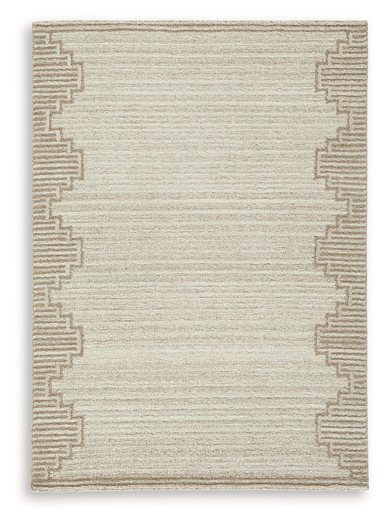 Emorymore Brown/Beige Medium Rug from Ashley Furniture - Luna Furniture