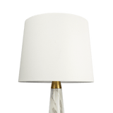 Enclave Hydro Black Table Lamp with On/Off Switch Faux Marble Base Fabric Shade from Midinmod - Luna Furniture