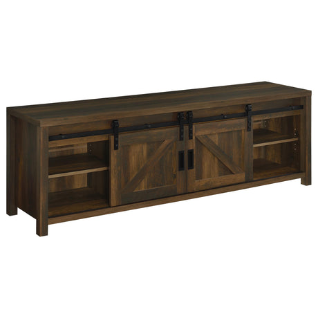 Enfield Dark Pine 71-inch TV Stand Fireplace Media Console from Coaster - Luna Furniture